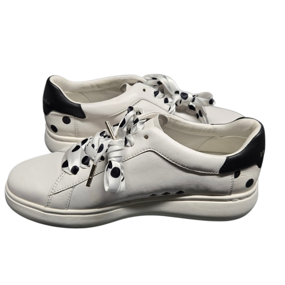 Kate Spade White and Black Polka Dot Sneakers 8B - Picture 2 of 10